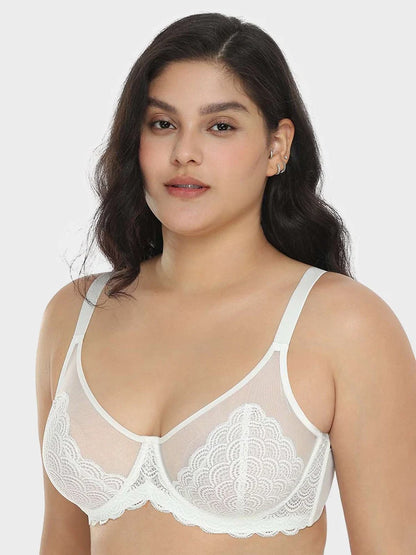 Scalloped Lace Underwire Bra for Fuller Busts