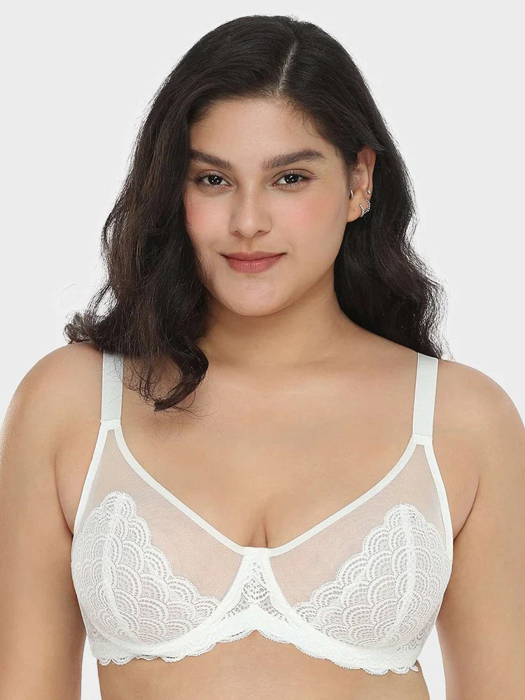 Scalloped Lace Underwire Bra for Fuller Busts