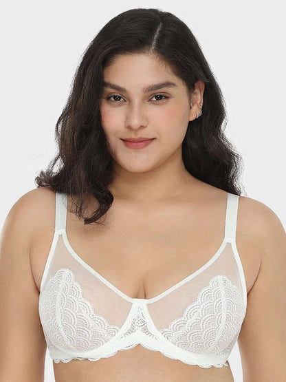 Scalloped Lace Underwire Bra for Fuller Busts