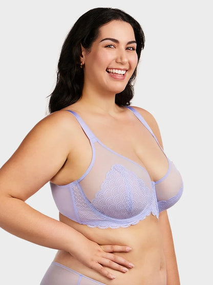 Scalloped Lace Underwire Bra for Fuller Busts