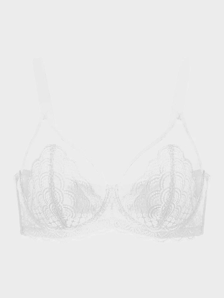 Scalloped Lace Underwire Bra for Fuller Busts