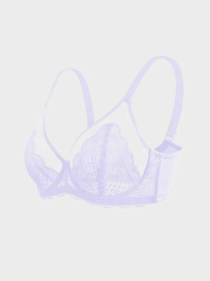 Scalloped Lace Underwire Bra for Fuller Busts