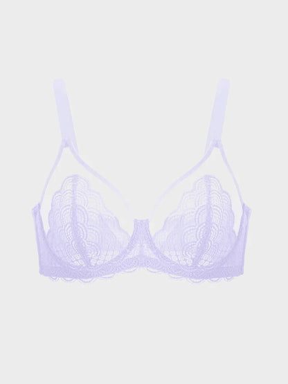 Scalloped Lace Underwire Bra for Fuller Busts