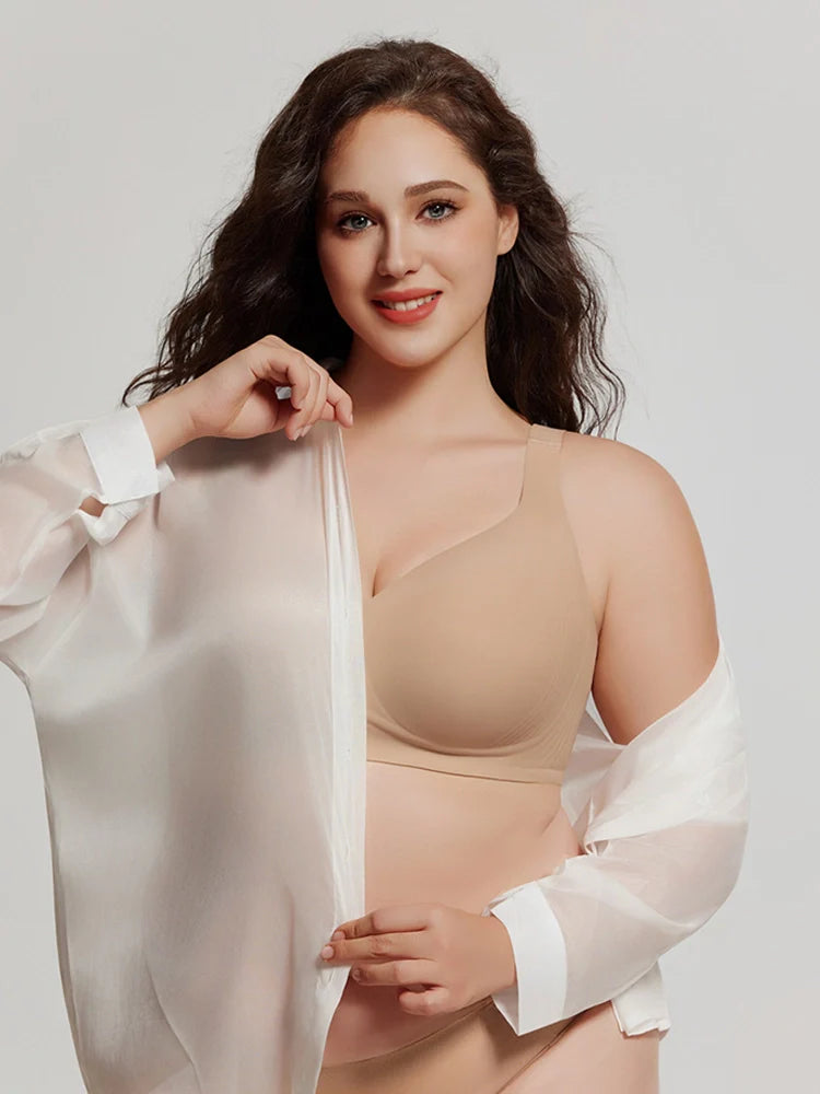 Plus Size Seamless Wireless Full Coverage Bra for Women