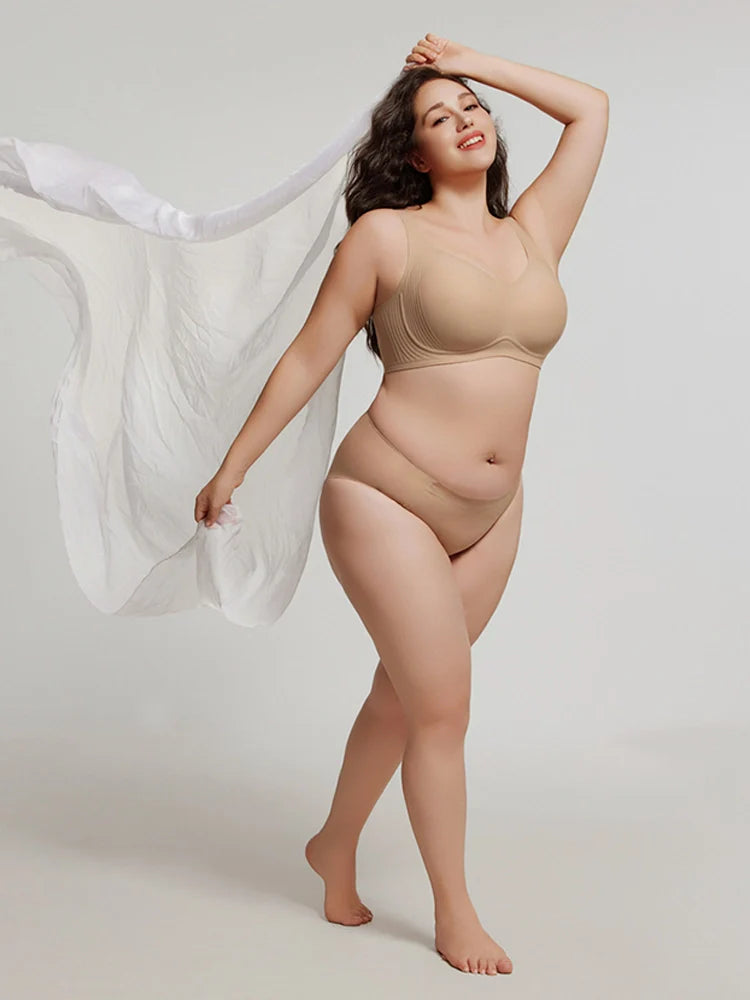 Plus Size Seamless Wireless Full Coverage Bra for Women