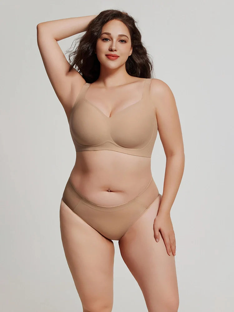 Plus Size Seamless Wireless Full Coverage Bra for Women