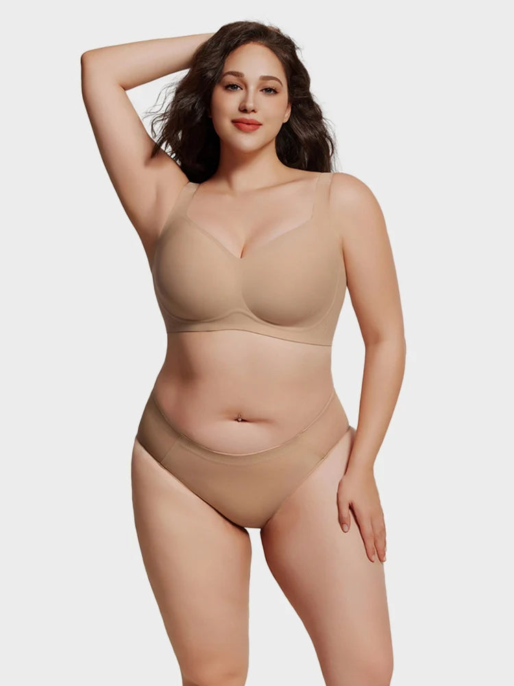 Plus Size Seamless Wireless Full Coverage Bra for Women