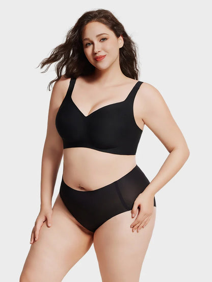Plus Size Seamless Wireless Full Coverage Bra for Women