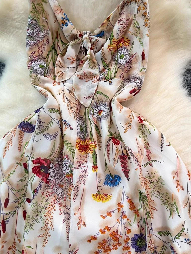 Boho Floral Cami A-Line Summer Dress