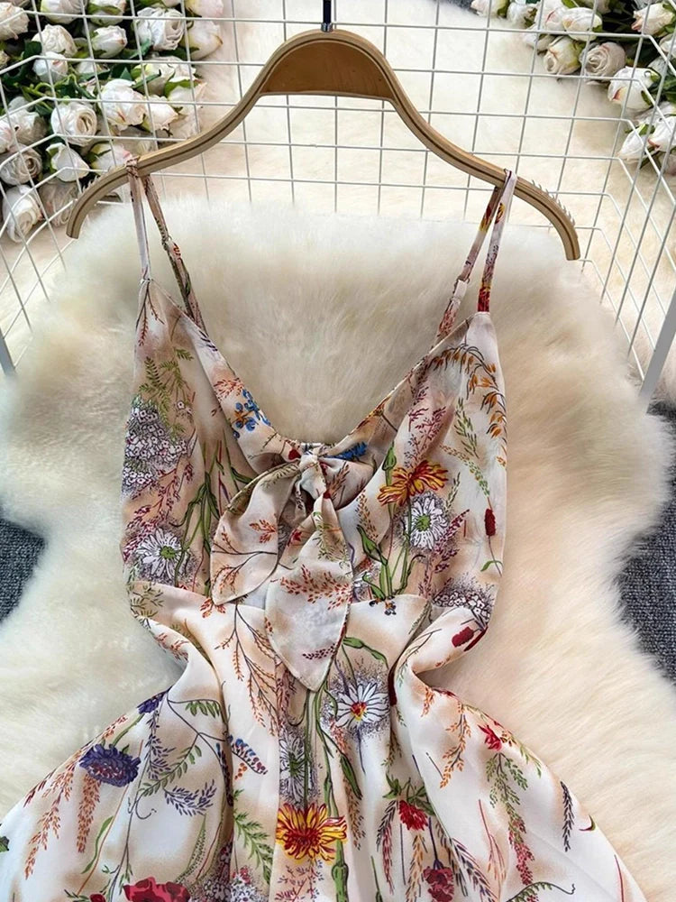 Boho Floral Cami A-Line Summer Dress