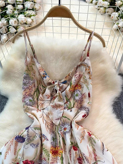 Boho Floral Cami A-Line Summer Dress