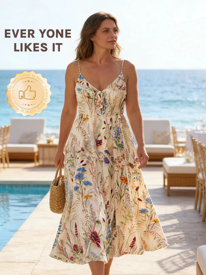 Boho Floral Cami A-Line Summer Dress