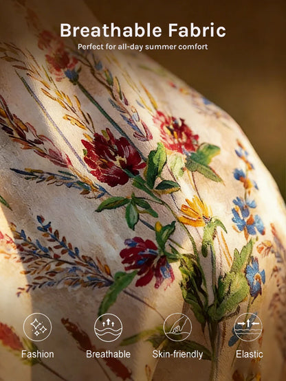 Boho Floral Cami A-Line Summer Dress