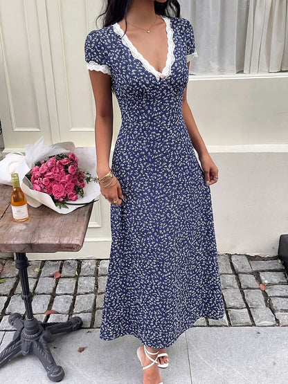 Women’s Vintage Floral Maxi Dress
