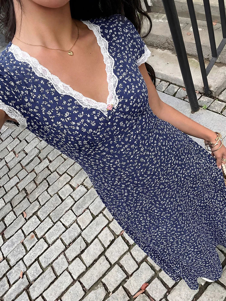 Women’s Vintage Floral Maxi Dress