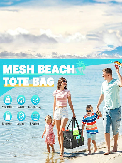 Mesh Beach Bag - Large Beach Tote Bag