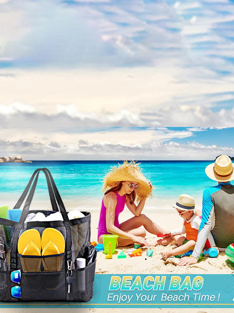 Mesh Beach Bag - Large Beach Tote Bag