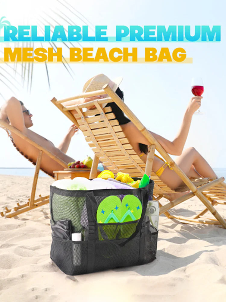 Mesh Beach Bag - Large Beach Tote Bag