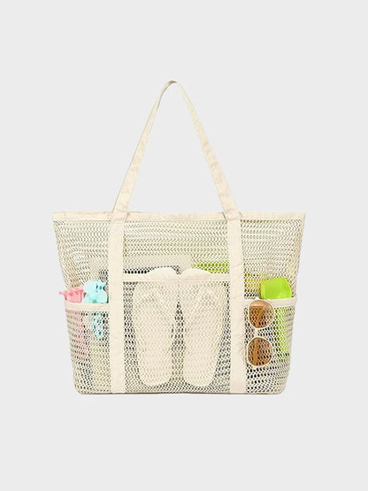 Mesh Beach Bag with Zipper