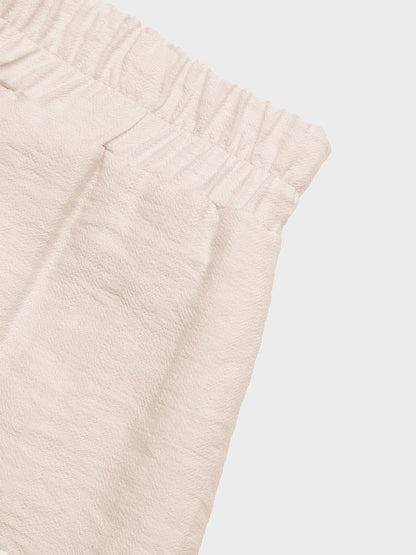 Women's Elastic Waist Tassel Trim Shorts