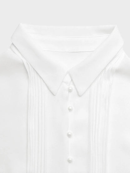 Women's Collared Button Front Midi Dress