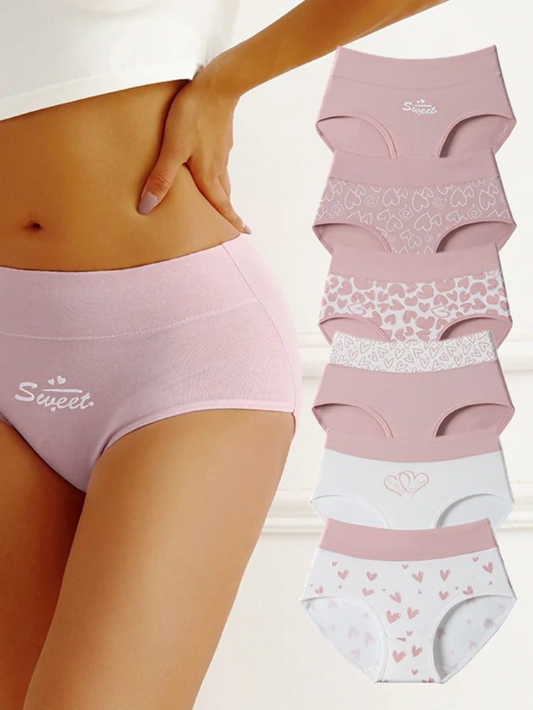 6 Pack Women’s High Waisted Cotton Seamless Briefs
