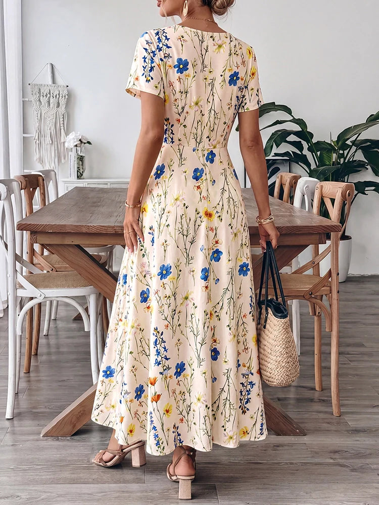 Women's Casual Square Neck Dress