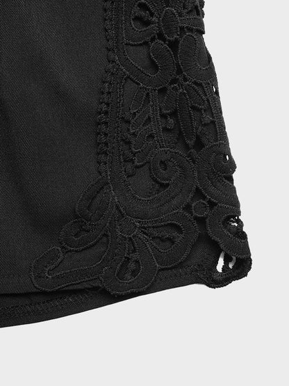 Womens Shorts Casual Loose Elastic Waist Drawstring  Shorts