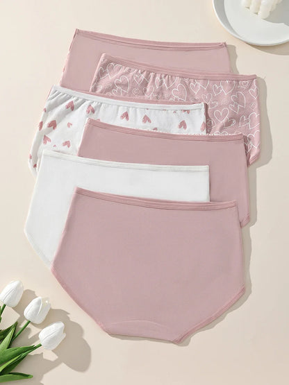 6 Pack Women’s High Waisted Cotton Seamless Briefs