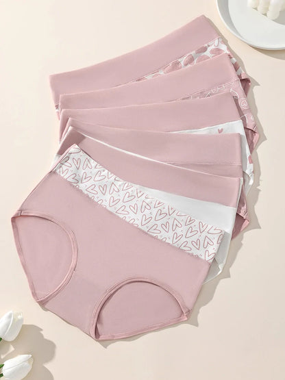 6 Pack Women’s High Waisted Cotton Seamless Briefs
