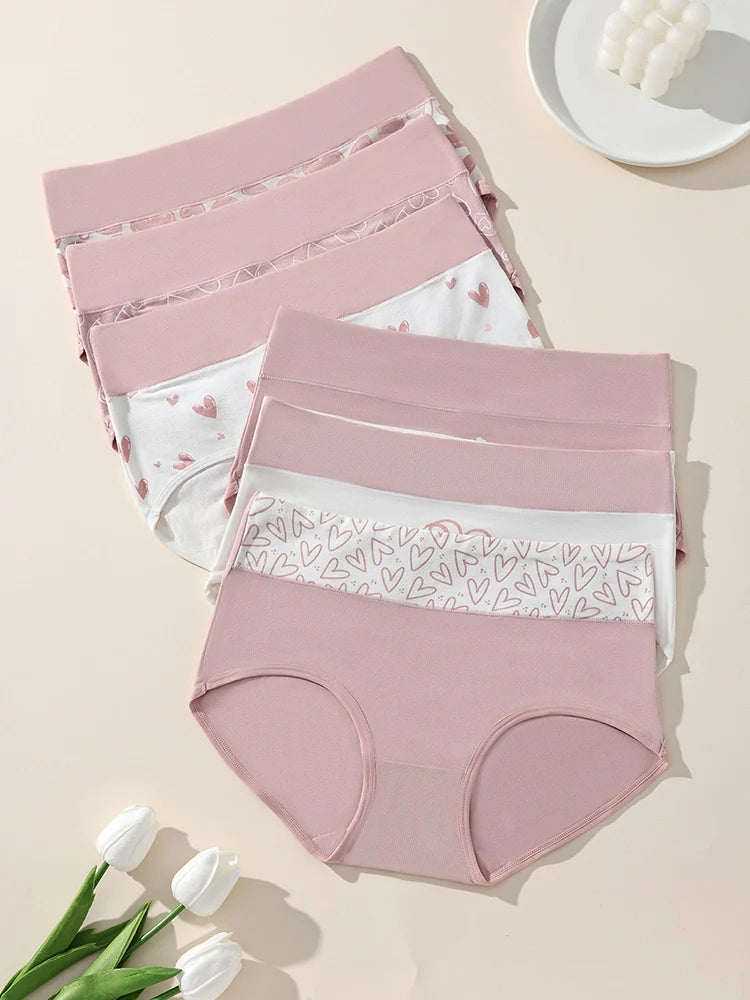 6 Pack Women’s High Waisted Cotton Seamless Briefs