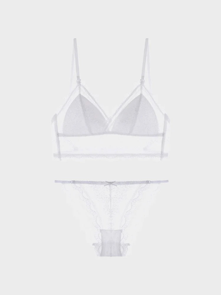 Womens Lace Bralette Sexy Wireless Bralettes Bra Set