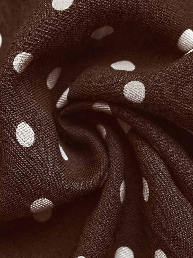 Women's Polka Dots Backless Mini Dress