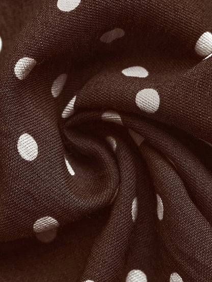 Women's Polka Dots Backless Mini Dress