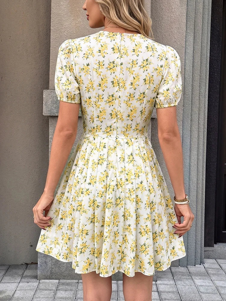 Women  Floral Summer Short Dress