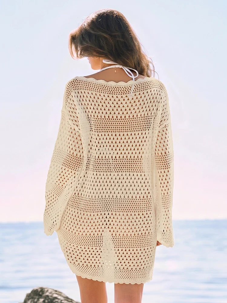 Women's Crocheted Cover-Up Dress