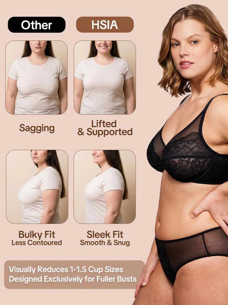 Full Coverage Lace Minimizer Bra – Lift, Shape & Smooth Instantly