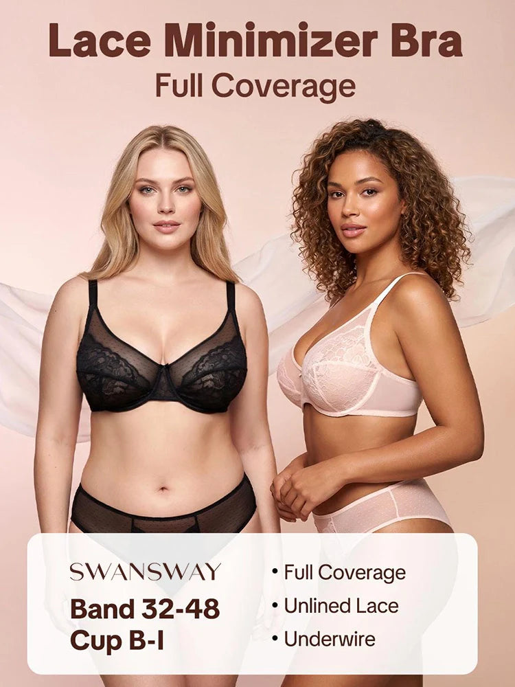 Full Coverage Lace Minimizer Bra – Lift, Shape & Smooth Instantly