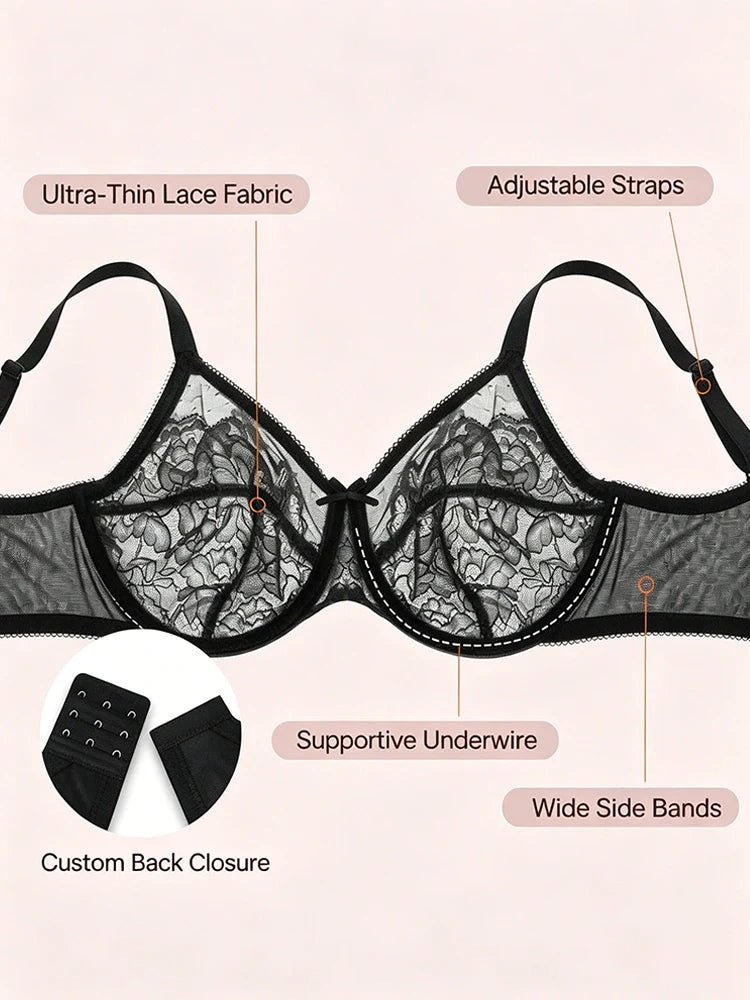 Full Coverage Lace Minimizer Bra – Lift, Shape & Smooth Instantly