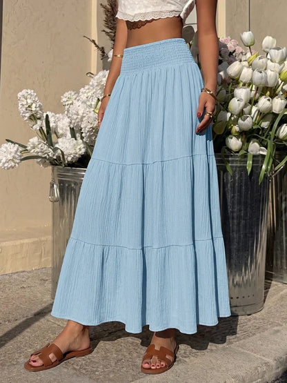 Women's Flowy Maxi High Waisted Casual Long Skirts