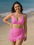 Pink White Plaid