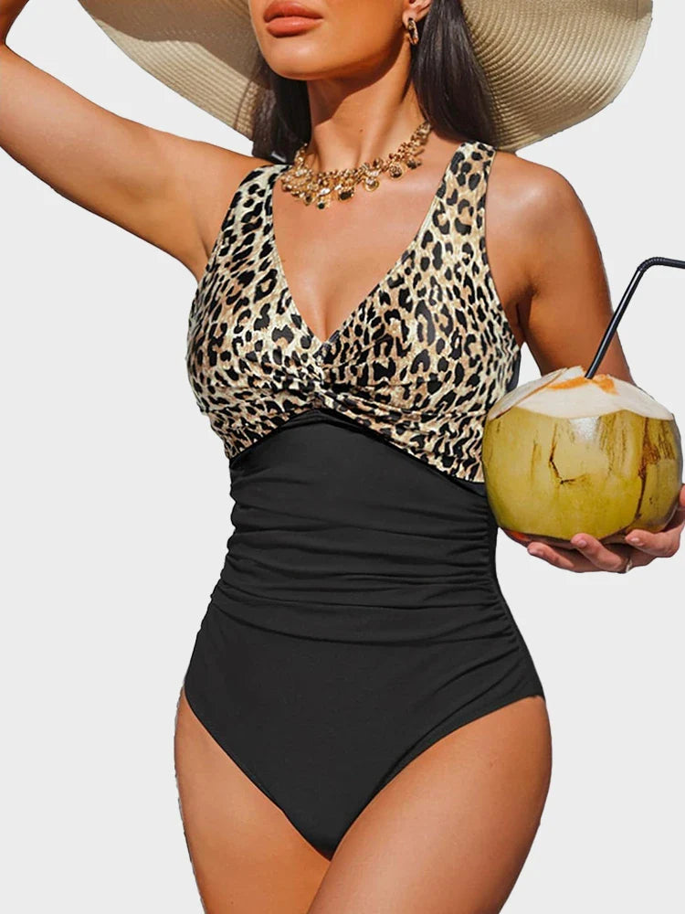 Retro Ruched Tummy Control One-Piece Swimsuit