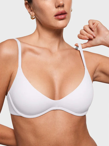 Women's Inbarely Plus Plunge Bra - Unlined Underwire Sexy Demi Balconette Bras