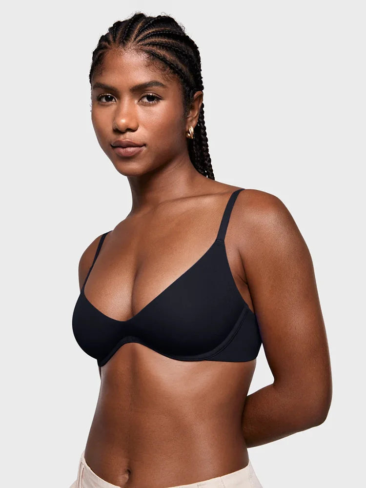 Women's Inbarely Plus Plunge Bra - Unlined Underwire Sexy Demi Balconette Bras