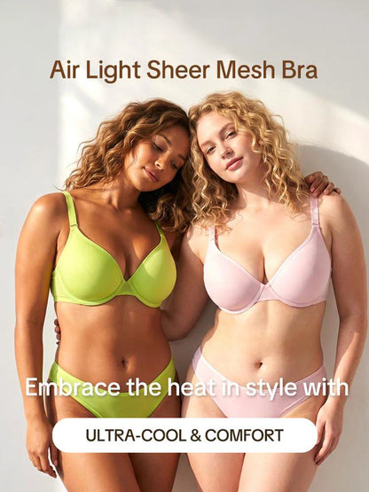 Seamless Mesh Unlined Underwire Minimizer Bra