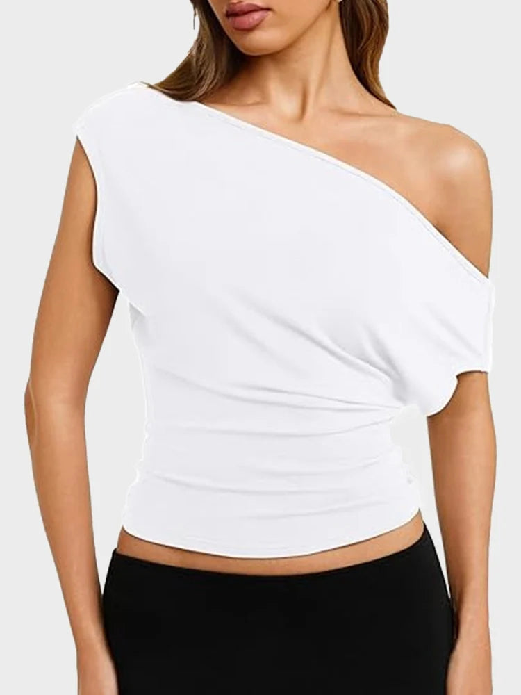 Women Off Shoulder Crop Top