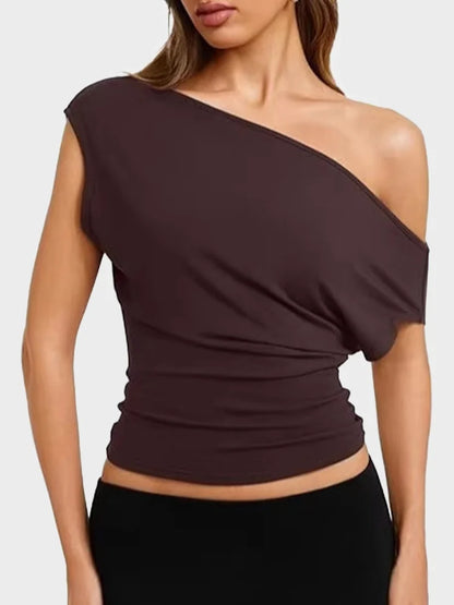 Women Off Shoulder Crop Top