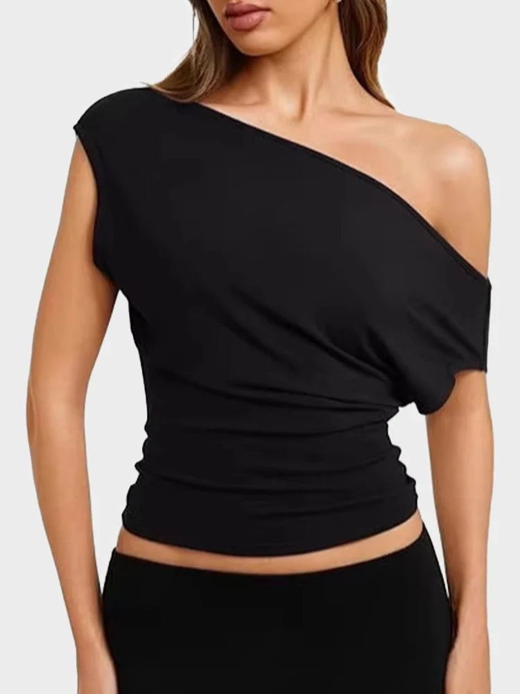 Women Off Shoulder Crop Top