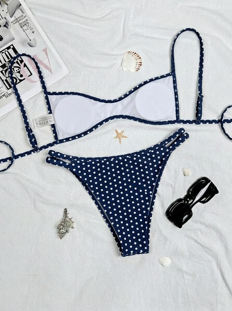 Backless Tie-Up Sexy Two-Piece Bikini Swimsuit