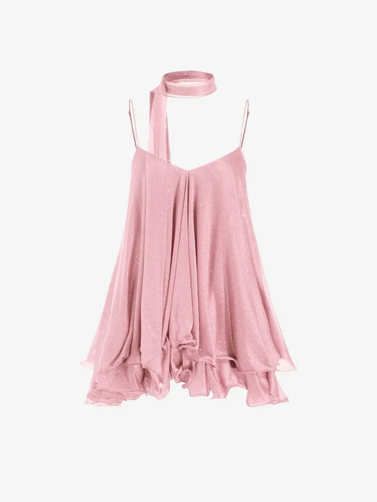 Dreamy Tulle Ruffle Mini Dress